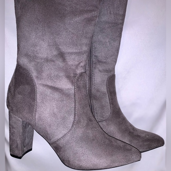 Dream Pairs Above Knee Boots Block Heel - Gray - Size 7 - NWOT - Picture 3 of 9